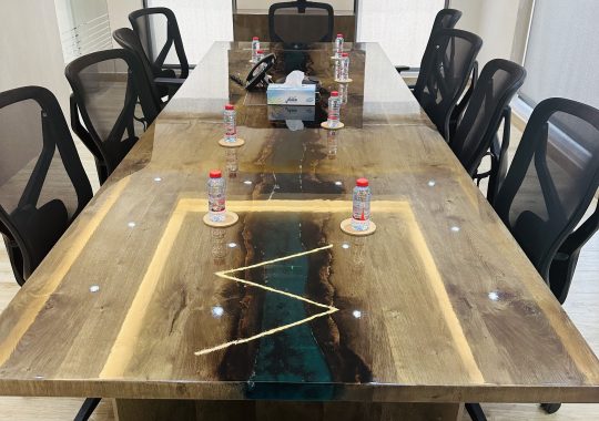 Customized Epoxy River Style Conference Table